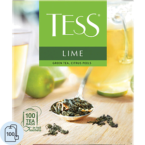 Чай TESS Лайм зеленый с добавками 100 пак/уп, 0920-09