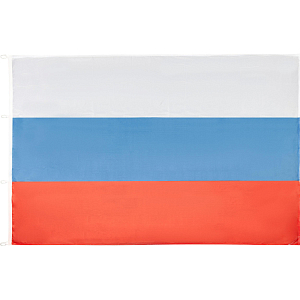 Флаг РФ 225х150 см, уличный, флажная сетка