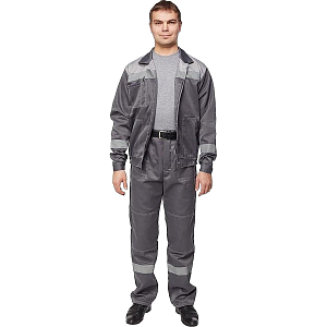 Костюм лет муж (куртка, бр) л22 т.сер./св.сер 88-92/170-176