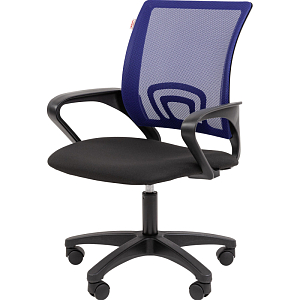Кресло ТП 304 LT сетка/ткань,синий/черный,пластик