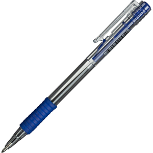 Ручка шариковая автомат. 0,5мм автомат рез.манжет,син