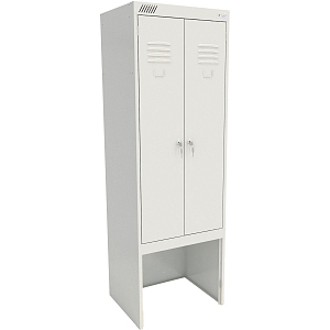 Шкаф для одежды металлический MZ_ШРК 22-600 ВСК с нишей под скамью