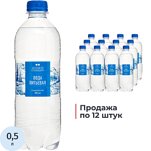 Вода питьевая Деловой Стандарт газ ПЭТ 0,5л СПб (U)