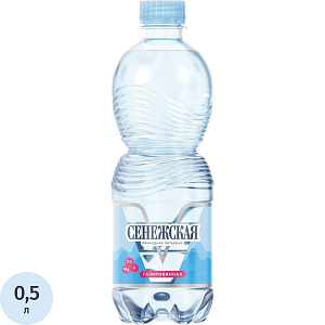 Вода питьевая природная Сенежская газированная 0,5 л