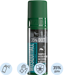 Спрей репелен MOSQUITALLПрофессион защита от всех насекомых,35 ДЭТЫ 100мл