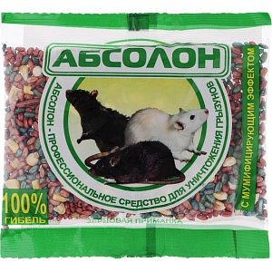Средство от грызунов Абсолон зерно 100г пакет АЛП100