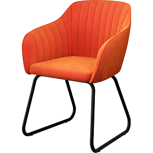 Кресло UD_Шандон ПЛ СМ12/2, 9005 черн.муар/velutto 39 (терракот)