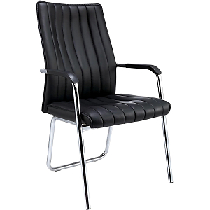 Конференц-кресло BN_TQ_Echair-811 VPU кожзам черный, хром