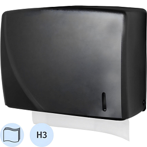 Диспенсер для полотенец лист V-слож черный R-1318B