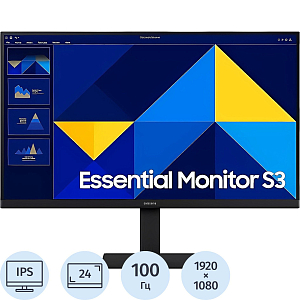 Монитор Samsung (LS24D300GAIXCI)24/FHD/IPS/100Hz/250cd/5ms/HDMI/D-SUB