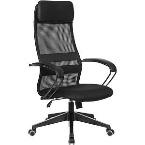 Кресло 0MX_VB_EChair-655 TTW сетка/ткань черный, пластик