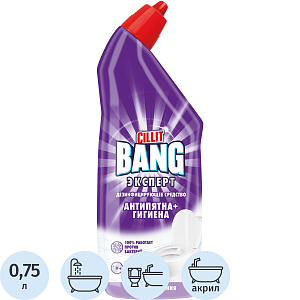 Средство для сантехники CILLIT BANG ААнтипятна+Гигиена Сила отбелив. 750мл