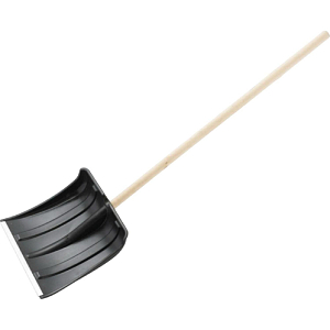 Лопата для уборки снега пластик/ковш 38х38,5х142 см с дерев черенком 615745