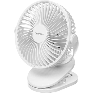 Вентилятор Centek CT-5045,настольный,аккум.1800мАч/5Вт/ 4ск/Клипса/Таймер8ч