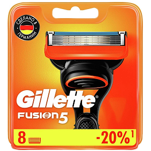 Сменные кассеты для бритья Gillette FUSION 8шт