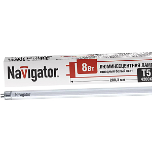 Лампа люминесцентная Navigator NTL-T5-08-840-G5 8Вт T5 4200К G5 94107