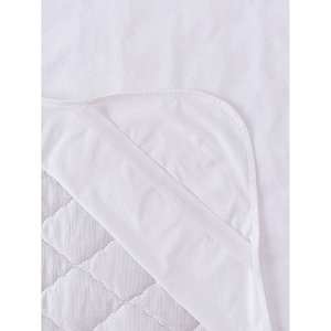 Наматрасник Luscan 90х200, махра, водонепрониц, с резинкой по углам, белый