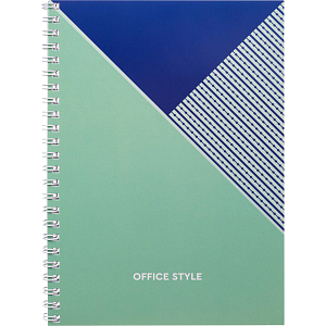 Бизнес-тетрадь А5 48л, Office Style клетка гребень бирюзовая