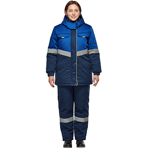 Костюм зим жен (куртка,пк) з43 син/вас 96-100/158-164 (серия З)