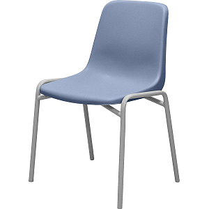 Стул GL_Комус Мебель Стрит RAL 9006, пластик RAL 5014 (голубой)