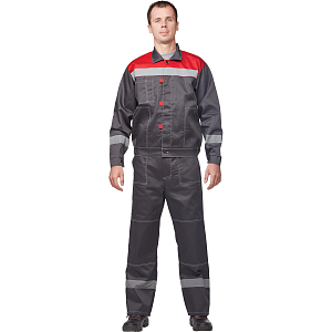 Костюм лет муж (куртка, бр) л20 сер/крас 88-92/170-176 (Арсенал-СП)