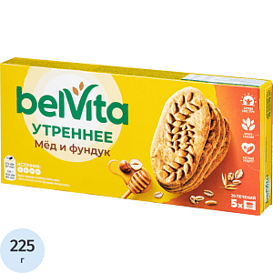 Печенье песочное BelVita Утреннее мед и фундук 225 г
