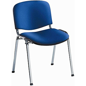 Стул 0MX_UA_EChair Rio(ИЗО/ISO) хром, ткань синий С-6, поперечина 18