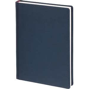 Ежедневник недатированный А5+, 136л, VELVET темно - синий  3-115/18