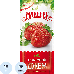 Джем Махеевъ Клубничный 18гx96шт/уп