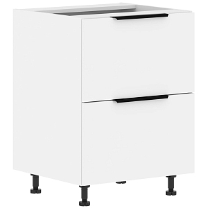 Шкаф напольный с ящиками VT_Ibiza Белая эмаль/Белый 600х560х820