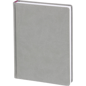 Ежедневник недатированный А5+, 136л, VELVET светло-серый  3-115/28