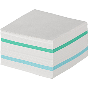 Блок для записей  запасной 9х9х5 цветной 65-80г