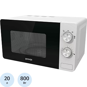 Микроволновая печь Gorenje MO20E1W, 800ВТ, 20л., белый