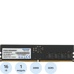 Модуль памяти Patriot DDR5 DIMM 16Gb 5600Мгц(PSD516G560081)
