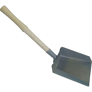 Совок для мусора металл окрашен-й открытй шир19 см дерев/ручка 31 см 9573