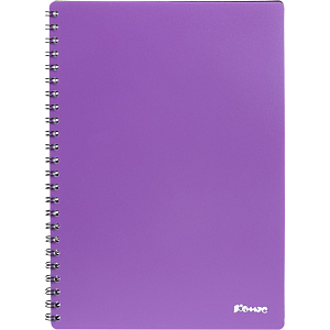 Бизнес-тетрадь Комус А5 60л, кл., обл.пластик, спираль, фиолет.Classic