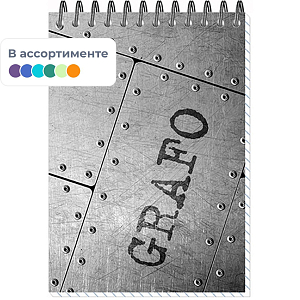 Блокнот ГРАФО спираль А6 50л. клетка