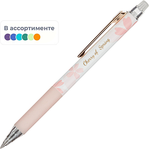 Ручка гелевая автоматическая стир.чер. M&G Sakura,0,5мм,син, в асс,манж