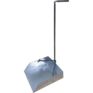 Совок для мусора металл оцинкованный (ширина 31 см, ручка 62 см)