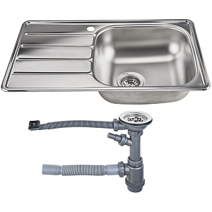 Мойка Комплект Юкинокс Гранд GRM780.480 -GT6K 1R&S701 с выпуском нерж сталь