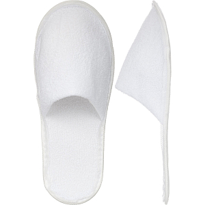 Тапочки одноразовые ГП Махровые Классик белые с закр мыс 2,5мм 150пар/уп