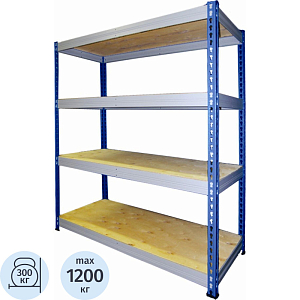 Стеллаж металлический MZ_МКФ18614-2.0   груз. 4 полки 1830х610х2000