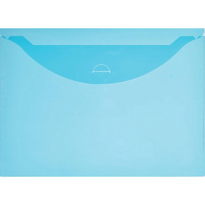Папка-конверт с клапаном 180 синий прозрачный 10 шт/уп