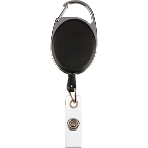 Держатель для бейджа Комус с рулеткой черный (без бейджа) 1шт