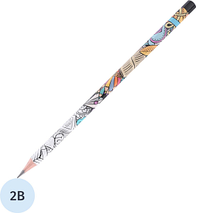 Карандаш чернографитный Deli Arti Graff, 2B, дер, шестигранный