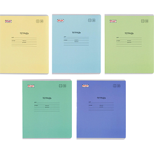 Тетрадь школьная Комус Класс А5 12 л клетка,  АССОРТИ-1  10 шт./уп