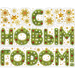 Наклейка НГ оконная Новогоднее поздр 30х38см арт.90284