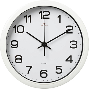 Часы настенные круг d=22см, корпус белый Классика арт.2222-344