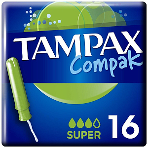 Тампоны TAMPAX Compak Super Duo с аппликатором 16шт/уп