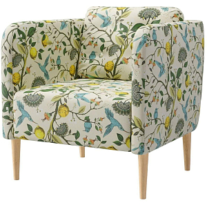 Кресло SAL_0MX_КОРСИ ткань Велюр Флористика лимон